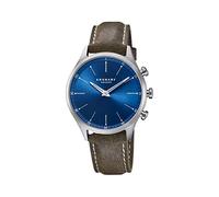 KRONABY Hybrid Smartwatch Herren Leder Braun - Intelligente Analoguhr - Wasserdicht 10 ATM - Musik, Schritte, Benachrichtigungen - S3759/1 Sekel
