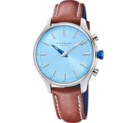 KRONABY Hybrid Smartwatch Herren Leder Braun - Intelligente Analoguhr - Wasserdicht 10 ATM - Musik, Schritte, Benachrichtigungen - S3783/3 Sekel