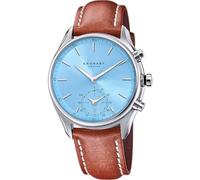 KRONABY Hybrid Smartwatch Herren Leder Braun - Intelligente Analoguhr - Wasserdicht 10 ATM - Musik, Schritte, Benachrichtigungen - S3781/3 Sekel