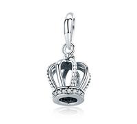 Krone Charms Anhänger Sterling Silber Perlen passen Pandora Charms Armband Halskette Schmuck Geschenke für Frauen Damen