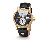 Kronsegler Isaac Newton - Principia Mathematica Gold - schwarz - Automatik Herrenuhr | Gangreserveanzeige, Datum und 24-Stunden-Anzeige | mit Saphirglas