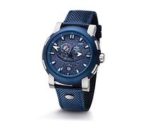 Kronsegler Mariana Trench Stahl - blau | Automatik Herrenuhr 20 ATM wasserdicht| Saphirglas, verschraubte Krone, Superluminova, Nylonband gepolstert