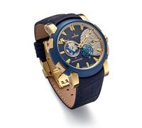 Kronsegler Mars Explorer - Herrenuhr Automatik Gold Blau - Automatikuhr 46mm mit Saphirglas - Limitierte Edition