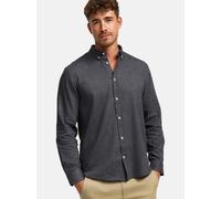 Kronstadt Hemd Langarm Herren Regular Fit Baumwolle anthrazit, M