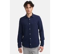 Kronstadt Hemd Langarm Herren Regular Fit Baumwolle blau, L
