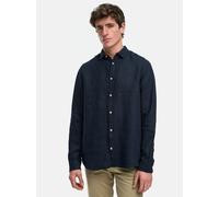 Kronstadt Hemd Langarm Herren Regular Fit Leinen blau, L