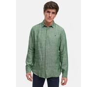Kronstadt Hemd Langarm Herren Regular Fit Leinen grün, XL