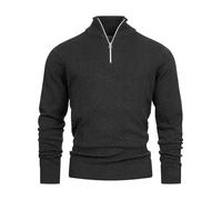 KRONSTADT Herren KSCarlo Half-Zip Feinstrickpullover aus 100% Baumwolle | Eleganter Herrenpullover für Büro und Alltag, Strickpullover, Baumwollpullover, Troyer, feines Strickoberteil für Männer