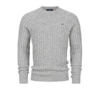 KRONSTADT Herren KSFlynn Strickpullover aus Wollmix | Winterpullover Herrenpullover Feinstrickpullover für Männer Lt Grey Mix, M