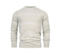 KRONSTADT Herren KSHannes Feinstrickpullover mit Rundhals-Ausschnitt | Strickpullover aus 100% Baumwolle Stone Mix, XL