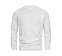 KRONSTADT Herren KSHannes Feinstrickpullover mit Rundhals-Ausschnitt | Strickpullover aus 100% Baumwolle für Männer Snow White, 3XL