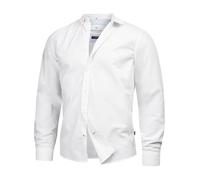 KRONSTADT Herren KSJohan Oxford Hemd Langarm aus 100% Baumwolle | Herrenhemd Männer Offwhite, XXL