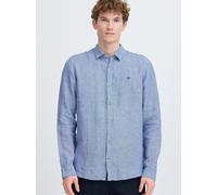 Kronstadt Leinenhemd Herren Regular Fit Leinen blau, XXXL