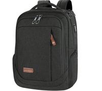 KROSER Laptop Rucksack 17,3 Zoll Handgepäck Daypack wasserabweisende Multifunktions-Laptoptasche für Business/Reisen/Damen/Herren-schwarz