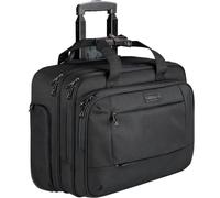 KROSER Trolley Business Rolling Laptop Case mit Rädern Bis zu 17,3 Zoll | Handgepäck Koffer, Laptop wasserdichte Übernacht-Rolltasche mit RFID-Taschen für Reisen/Schule/Männer/Frauen-Schwarz MEHRWEG