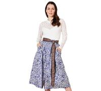 Krüger Collection Damen Trachtenrock Janita 264167 | Blau -eleganter trditioneller Rock für Festliche Anlässe & Oktoberfest (DE/NL/SE/PL, Numerisch, 44, Regular, Regular, Blau)