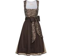 Krüger Collection Midi Dirndl mit Leoprint Braun/Leoprint (Größe: 36) 36 braun