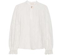 Krüger Collection Spitzenbluse mit Knöpfen Weiß (Größe: 34) 34 weiß