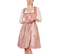 Krüger Damen Dirndl Atenea, midi 60er Länge, Schnürung, Borte, Pailletten, Tracht, Volksfest