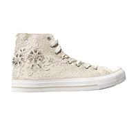 Krüger Damen Trachten Sneaker Bethany 4703-2 in Ecru | Moderner Trachtensneaker in Femininer Optik | Bequemer Trachtenschuh für Dirndl, Trachtenmode, Oktoberfest & Volksfeste | Größe 40