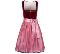 Krüger Dirndl Almeria Samt rot | Samtdirndl 60cm Rocklänge Knielang | Damen Gr 44