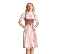 Krüger Dirndl Dena 60cm Länge | Knielanges Samt-Dirndl Ton-in-Ton | Damen (DE/NL/SE/PL, Numerisch, 44, Regular, Regular, rost)