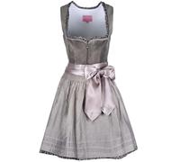 Krüger Dirndl Elora 50cm Länge | Kurzes Samt-Dirndl Ton-in-Ton | Damen (DE/NL/SE/PL, Numerisch, 40, Regular, Regular, grau)