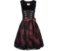Krüger Dirndl Leslie schwarz rot | 60cm Rocklänge Knielang | Damen Gr 36