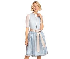 Krüger Dirndl Midi Dirndl 2tlg. 60 cm Nadine hellblau grau, 40