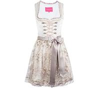 Krüger Dirndl Mini Dirndl Nena Silber, Gr.36 Damen