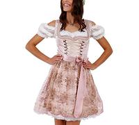 Krüger Dirndl Rosalia 50 cm (Mini) Rosa, 38, Floral, Art.-Nr. 44555-33, Damen Dirndl Tracht