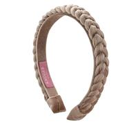 Krüger Dirndl Trachten-Haarreif | Samt-Haarreif geflochten schmal | Damen (beige)