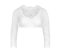 Krüger Dirndl Wunderschöne Dirndlbluse mit 3/4 Arm aus Spitze (3/4 Arm weiß, 44)