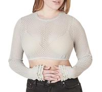 Krüger Dirndlbluse Araceli Langarm | Bluse aus Spitze | hochgeschlossen (DE/NL/SE/PL, Numerisch, 40, Regular, Regular, hellgrün)