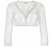 Krüger Dirndlbluse Hilke Spitze | Damen Dirndl-Bluse V-Ausschnitt 3/4-Arm | Ecru Gr 46