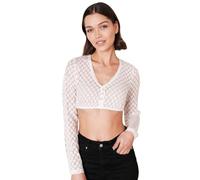 Krüger Dirndlbluse Meline Spitze | Damen Dirndl-Bluse Langarm | V-Ausschnitt Gr 42