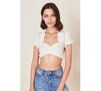 Krüger Dirndlbluse Sober V-Ausschn 38 weiß