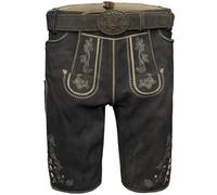 Herren Lederhose ARENDT % mit Gürtel - Krüger Buam - 961070-000-0076 Dunkelbraun - Gr. - 48