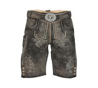 Herren Lederhose - ARIJUS - Trachtenhose - Krüger Buam - 099610-000-0076 Dunkelbraun - Gr. - 48