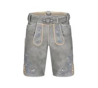 Krüger Herren Trachten Lederhose Berat mit Gürtel, Knielang, echtes Leder, Bestickt, Tracht, Volksfest