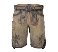 Krüger Herren Trachten Lederhose kurz, Modell: Furchtlos und Treu 3, Knielang, Tracht, Volksfest