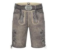 Herren Lederhose MIRKO - mit Gürtel - Krüger Buam - 961368-000-0044 Grau - Gr. - 52