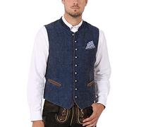 Krüger Herren Trachten Weste, Modell: Platzhirsch, Art.-Nr. 091501-0-0008, 58, blau