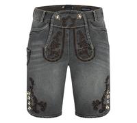 Krüger Herren Trachtenhose Jerik, kurz, Jeans, Knielang, Bestickt, Tracht, Volksfest
