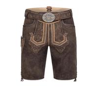 Krüger Lederhose Roger mit Gürtel 52 braun
