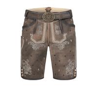 Krüger Herren Trachtenlederhose kurz, Modell:Sammy mit Gürtel, Knielang, Herren Trachtenlederhose kurz, Modell: Sammy mit Gürtel, Knielang, Art.-Nr. 966366-0-0007, 48,