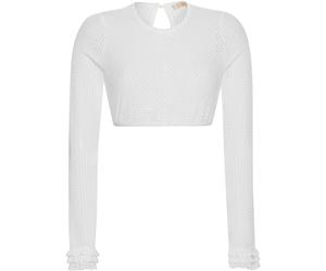 Krüger Langarm-Dirndlbluse Ecru (Größe: 34) 34 weiß