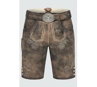 Krüger Lederhose Arijus mit Gürtel 50 braun