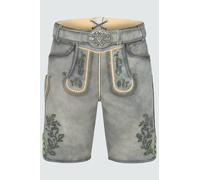 Krüger Lederhose Charlie mit Gürtel 64 grau