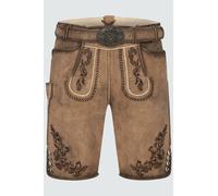 Krüger Lederhose Devian mit Gürtel 50 braun